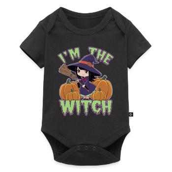 Sorcière d’Halloween Je suis la sorcière Halloween - Body à manches courtes Premium Bébé - noir - Devant