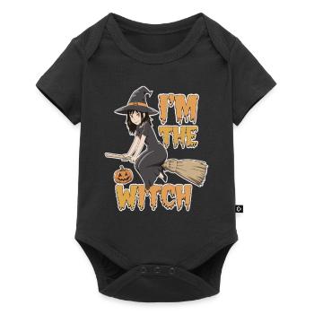 Sorcière d’Halloween Je suis la sorcière Halloween - Body à manches courtes Premium Bébé - noir - Devant