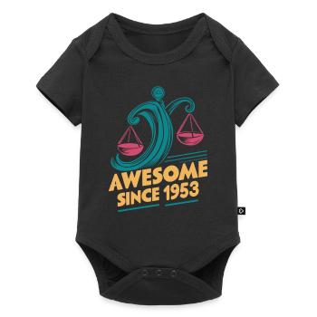 Libra Zodiac Birthday Awesome Since 1953 - Baby Premium short-sleeve bodysuit - black - Front