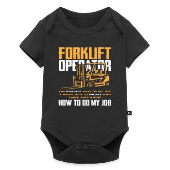 Forklift Driver Job Difficult Part - Baby Premium short-sleeve bodysuit - black - Front