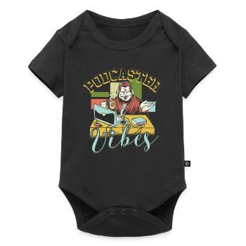 Podcast Podcaster Vibes Podcasting - Baby Premium short-sleeve bodysuit - black - Front