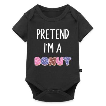 Faites semblant d’être un beignet Costume de beignet drôle - Body à manches courtes Premium Bébé - noir - Devant