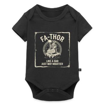 FA-THOR Comme un papa juste bien plus puissant Viking - Body à manches courtes Premium Bébé - noir - Devant
