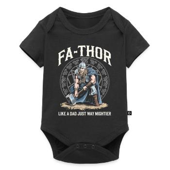 FA-THOR Comme un papa juste bien plus puissant Viking - Body à manches courtes Premium Bébé - noir - Devant