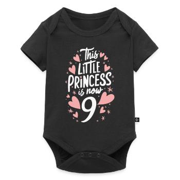Cadeau 9 ans anniversaire garçon - Body à manches courtes Premium Bébé - noir - Devant