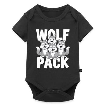 Wolf Group Design Wolf Pack - Baby Premium short-sleeve bodysuit - black - Front