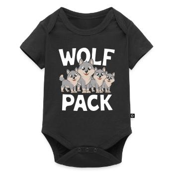 Wolf Group Design Wolf Pack - Baby Premium short-sleeve bodysuit - black - Front