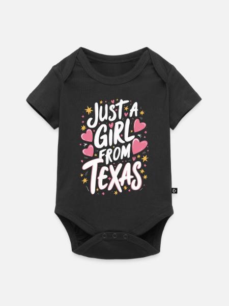 Texas State Texaner Texas - Baby Premium Kurzarmbody - Schwarz