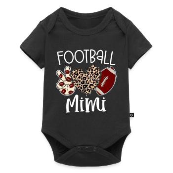 Fier Football Mimi Grand-mère Grand-parent Jour de match - Body à manches courtes Premium Bébé - noir - Devant