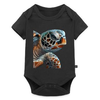 Sea turtle - Baby Premium short-sleeve bodysuit - black - Front