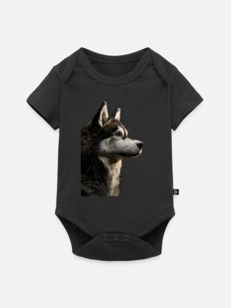 Alaskan Malamute - Baby Premium Kurzarmbody - Schwarz