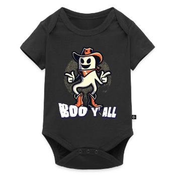 Boo Y’all Cowboy Fantômes Bonne Humeur Fantômes - Body à manches courtes Premium Bébé - noir - Devant