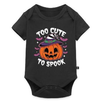 Too cute to scare Halloween - Baby Premium short-sleeve bodysuit - black - Front