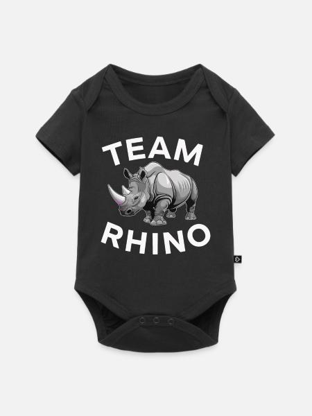 Nashorn Rhinozeros - Baby Premium Kurzarmbody - Schwarz