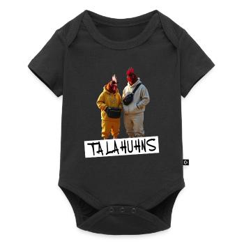 Talahuhns Talahon Wortspiel Lustig Satire - Baby Premium Kurzarmbody - Schwarz - Vorne