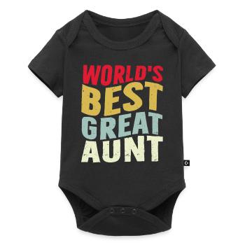 La meilleure grande tante du monde Rétro Coloré - Body à manches courtes Premium Bébé - noir - Devant