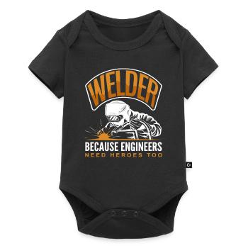 Welders: Because engineers also need heroes - Baby Premium short-sleeve bodysuit - black - Front