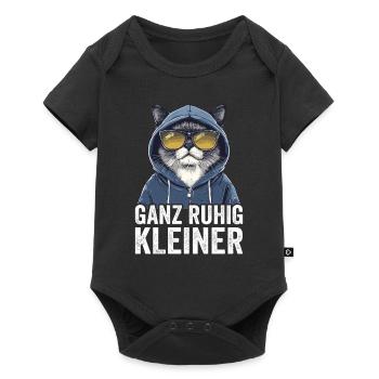Calm down, little funny saying - Baby Premium short-sleeve bodysuit - black - Front