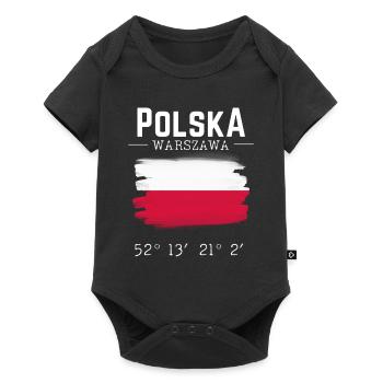 Polska Poland Souvenir Flag Warsaw Capital - Baby Premium short-sleeve bodysuit - black - Front