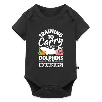 Training To Carry Dolphins Out Of Aquariums - Baby Premium Kurzarmbody - Schwarz - Vorne