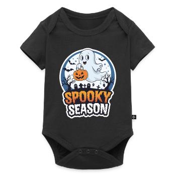 Cute Halloween Ghost Spooky Season Ghost - Baby Premium short-sleeve bodysuit - black - Front