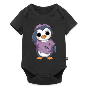 Penguin Zombie Halloween Spooky Cuteness - Baby Premium short-sleeve bodysuit - black - Front