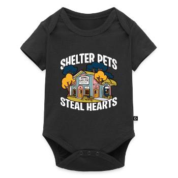 Refuge pour animaux Animaux de compagnie Steal Hearts Vétérinaire - Body à manches courtes Premium Bébé - noir - Devant