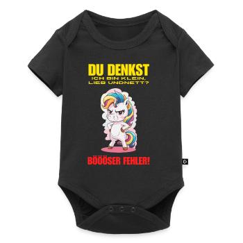 Licorne Tshirt Drôle Drôle Humour Femmes Mignon - Body à manches courtes Premium Bébé - noir - Devant