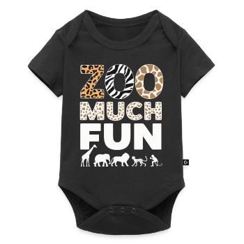 Animaux du zoo Gardien de zoo - Body à manches courtes Premium Bébé - noir - Devant