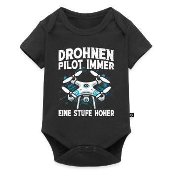 Pilote de drone quadricoptère Quadricoptère volant - Body à manches courtes Premium Bébé - noir - Devant
