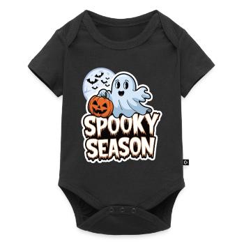 Cute Halloween Ghost Spooky Season Ghost - Baby Premium short-sleeve bodysuit - black - Front