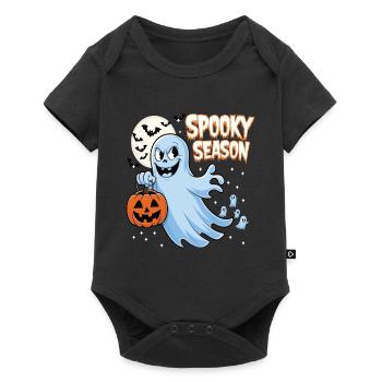 Cute Halloween Ghost Spooky Season Ghost - Baby Premium short-sleeve bodysuit - black - Front