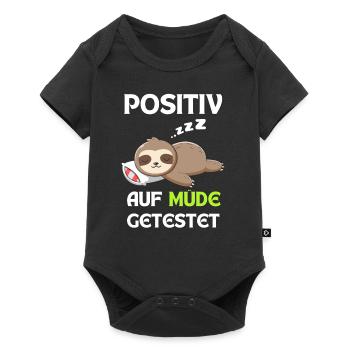 Lazy Tshirt Funny Funny Humor Sarcasm Tired - Baby Premium short-sleeve bodysuit - black - Front