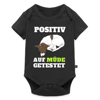 Lazy Tshirt Funny Funny Humor Sarcasm Tired - Baby Premium short-sleeve bodysuit - black - Front