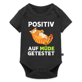 Tired Tshirt Funny Funny Humor Sarcasm Laughter - Baby Premium short-sleeve bodysuit - black - Front
