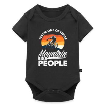 Yes, I'm one of the mountain bike people - Baby Premium short-sleeve bodysuit - black - Front