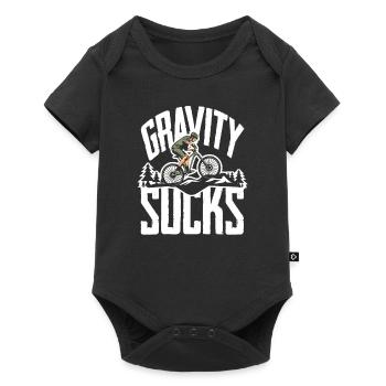 Mountain Biker Gravity Sucks MTB Adventure - Baby Premium short-sleeve bodysuit - black - Front