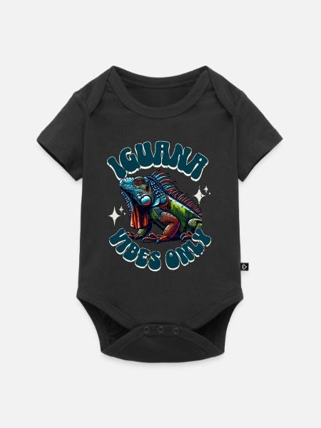 Leguan - Baby Premium Kurzarmbody - Schwarz
