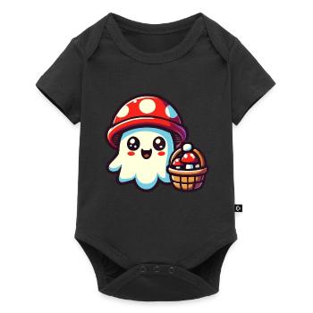 Mushroom Picker Ghost Ghost Mushroom Lover - Baby Premium short-sleeve bodysuit - black - Front