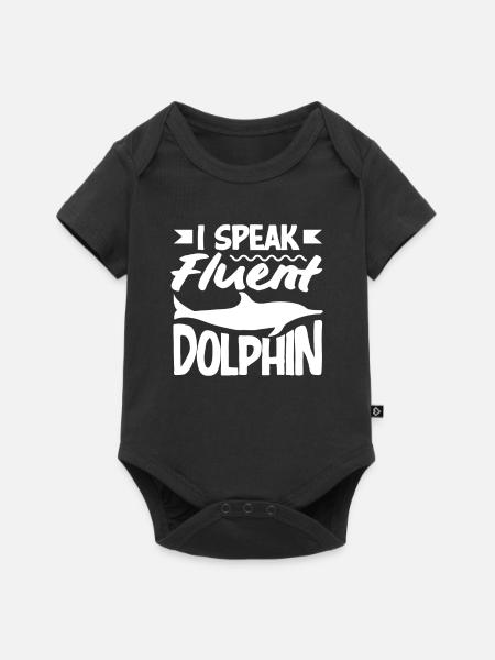 Ich Spreche Fliessend Delfin - Baby Premium Kurzarmbody - Schwarz