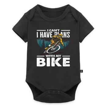 J’ai des projets avec mon vélo - Body à manches courtes Premium Bébé - noir - Devant