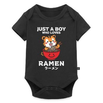 Nouilles Ramen Chibi Asie Soupe de nouilles tigrées Anime - Body à manches courtes Premium Bébé - noir - Devant