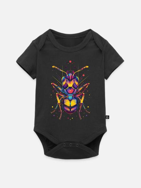 Ameise - Baby Premium Kurzarmbody - Schwarz