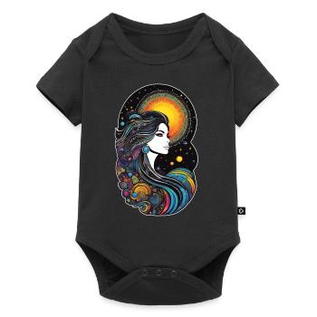 Cosmic goddess of creation - Baby Premium short-sleeve bodysuit - black - Front