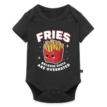 Frites diététique surestimé amateurs de frites - Body à manches courtes Premium Bébé - noir - Devant