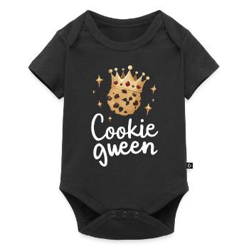 Cookies Cookie Keks Kekse Schokolade - Baby Premium Kurzarmbody - Schwarz - Vorne
