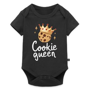 Cookies Cookie Keks Kekse Schokolade - Baby Premium Kurzarmbody - Schwarz - Vorne