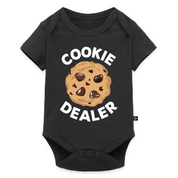 Cookies Cookie Keks Kekse Schokolade - Baby Premium Kurzarmbody - Schwarz - Vorne