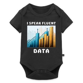 I SPEAK FLUENT DATA - Baby Premium short-sleeve bodysuit - black - Front
