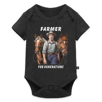 FARMER FOR GENERATIONS - Baby Premium short-sleeve bodysuit - black - Front